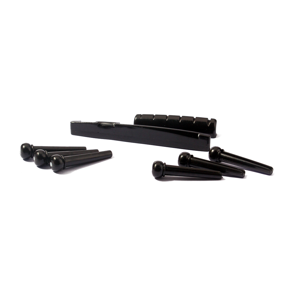 Folk Guitar Nut and Saddle Bridge Pins Set Folk Guitar Nut and Saddle Bridge Pins Set