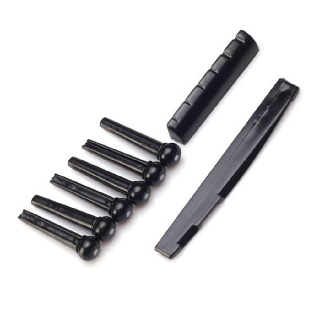 Folk Guitar Nut and Saddle Bridge Pins Set Folk Guitar Nut and Saddle Bridge Pins Set