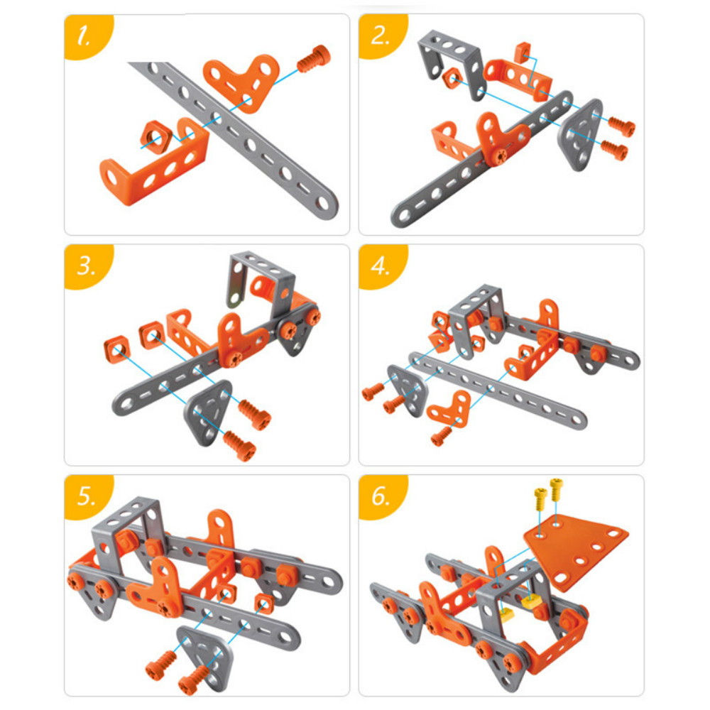 DIY 5 in 1 Education Assembly 3D Building Blcoks Puzzle Kids Learning Toys 123PCS DIY 5 in 1 Education Assembly 3D Building Blcoks Puzzle Kids Learning Toys 123PCS