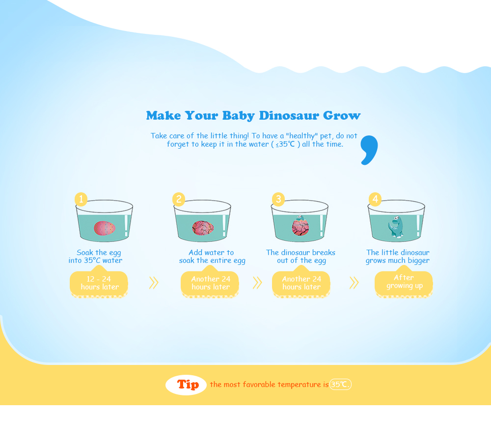 6 Pcs Growing Dinosaur Eggs Hatching Toys Water Kids Educational Novelty