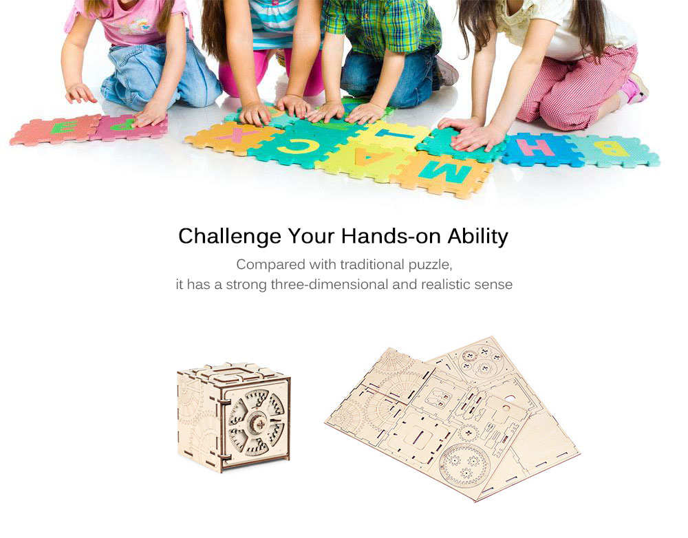 Cipher Code Deposit Box Mechanical Wooden Model 3D Puzzle Educational Toys Cipher Code Deposit Box Mechanical Wooden Model 3D Puzzle Educational Toys