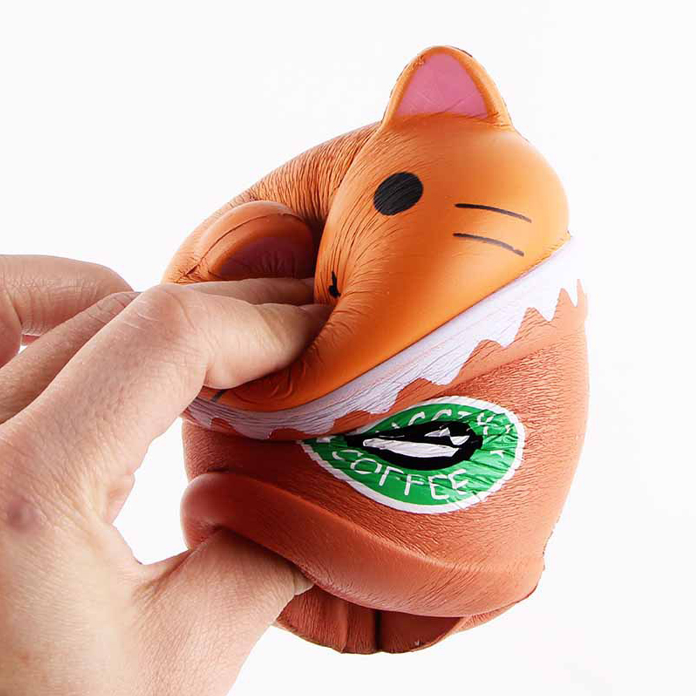 Jumbo Squishy Squeeze Coffee Cups Cat PU Collection Gift Soft Toy