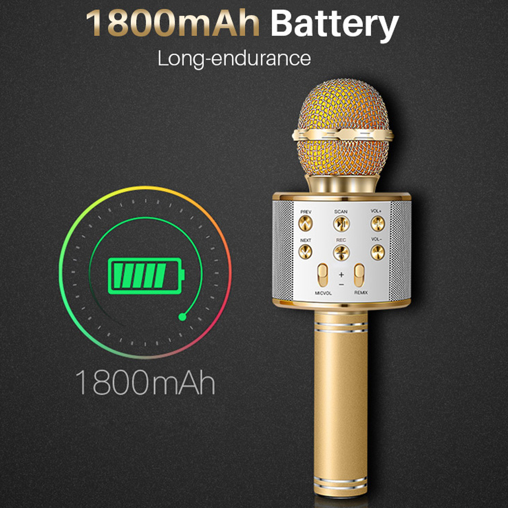 Wireless Bluetooth Karaoke Handheld Microphone USB KTV Player Mic Speaker Record Music Microphones Wireless Bluetooth Karaoke Handheld Microphone USB KTV Player Mic Speaker Record Music Microphones