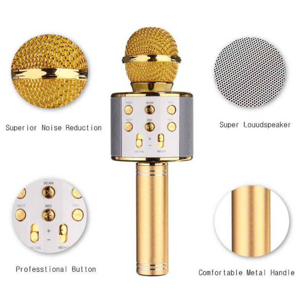 Wireless Bluetooth Karaoke Handheld Microphone USB KTV Player Mic Speaker Record Music Microphones Wireless Bluetooth Karaoke Handheld Microphone USB KTV Player Mic Speaker Record Music Microphones