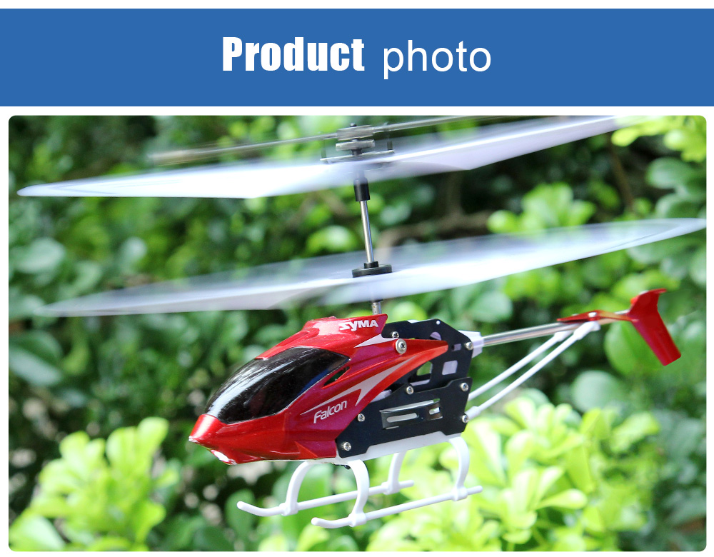 SYMA W25 2CH Indoor Small RC Electric Aluminium Alloy Remote Control Helicopter for Kids