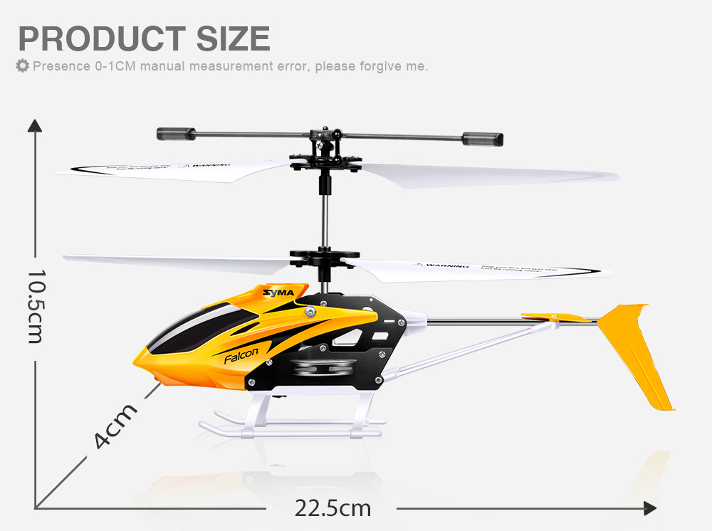 SYMA W25 2CH Indoor Small RC Electric Aluminium Alloy Remote Control Helicopter for Kids