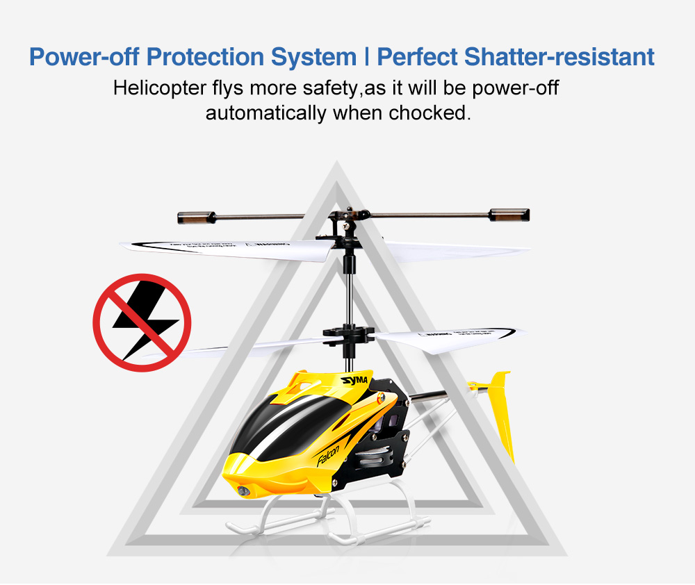 SYMA W25 2CH Indoor Small RC Electric Aluminium Alloy Remote Control Helicopter for Kids