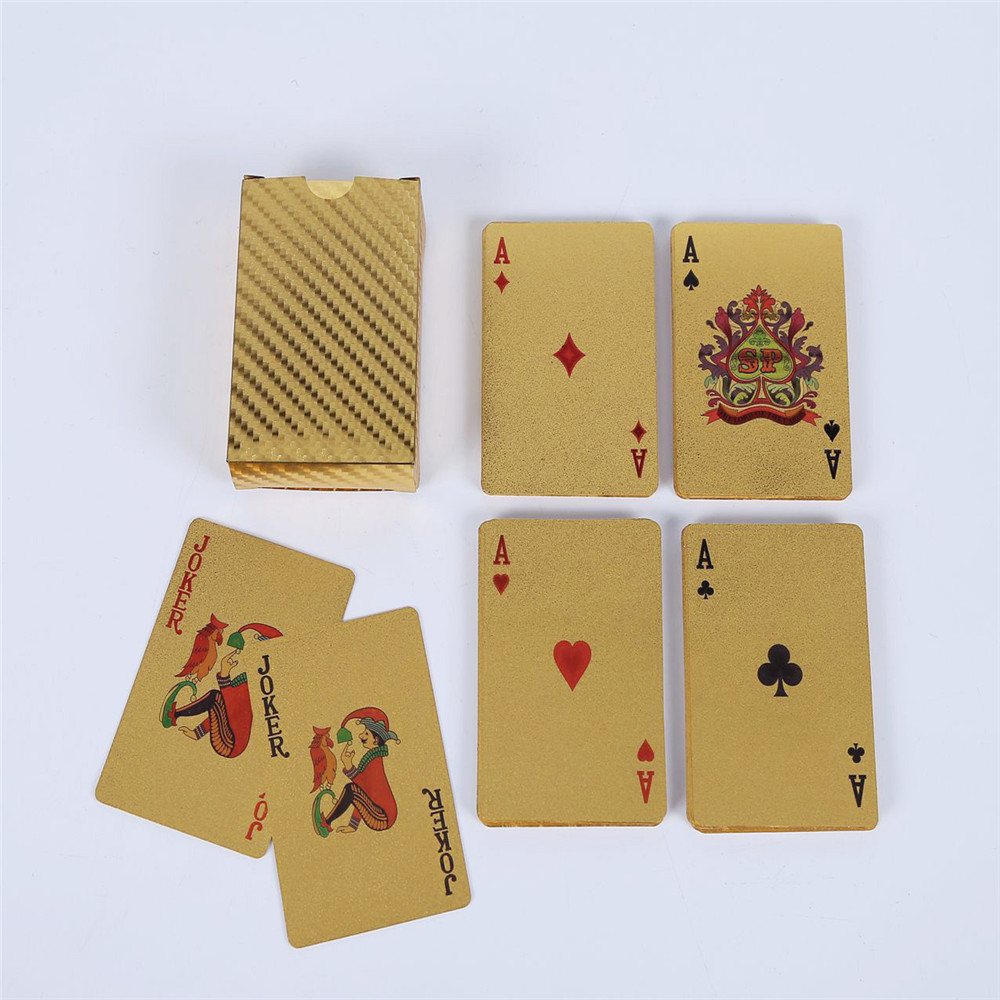 Waterproof Gold Foil Playing Card Advertising Poker Handicraft Waterproof Gold Foil Playing Card Advertising Poker Handicraft