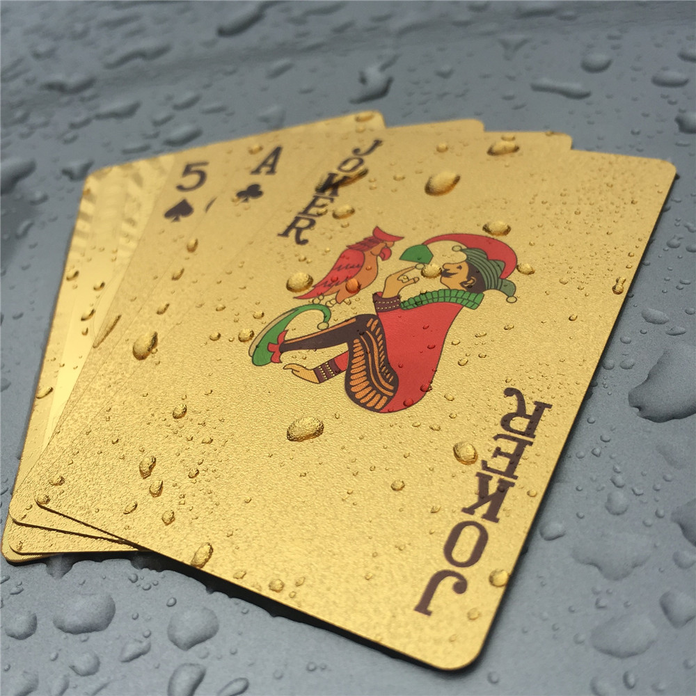 Waterproof Gold Foil Playing Card Advertising Poker Handicraft