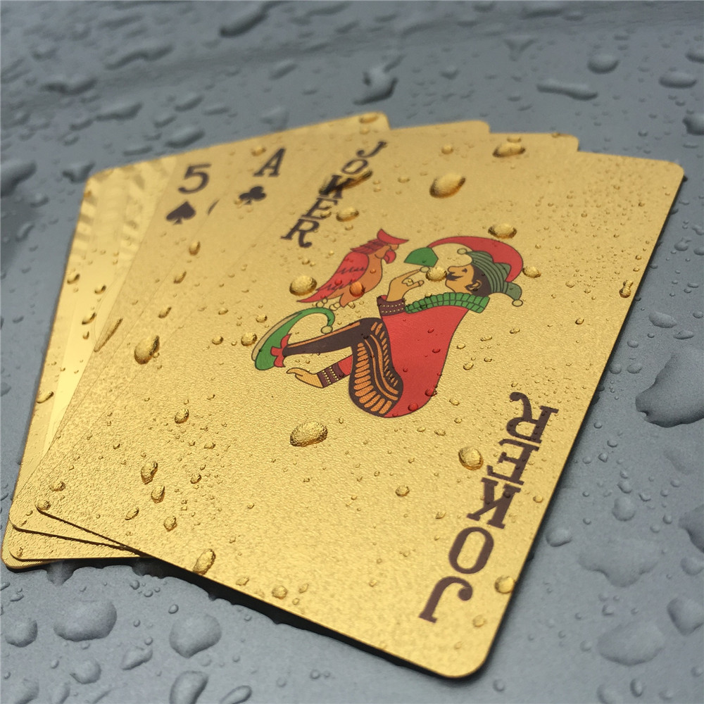 Waterproof Gold Foil Playing Card Advertising Poker Handicraft Waterproof Gold Foil Playing Card Advertising Poker Handicraft