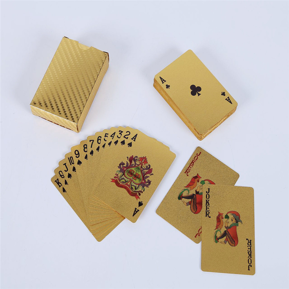 Waterproof Gold Foil Playing Card Advertising Poker Handicraft Waterproof Gold Foil Playing Card Advertising Poker Handicraft
