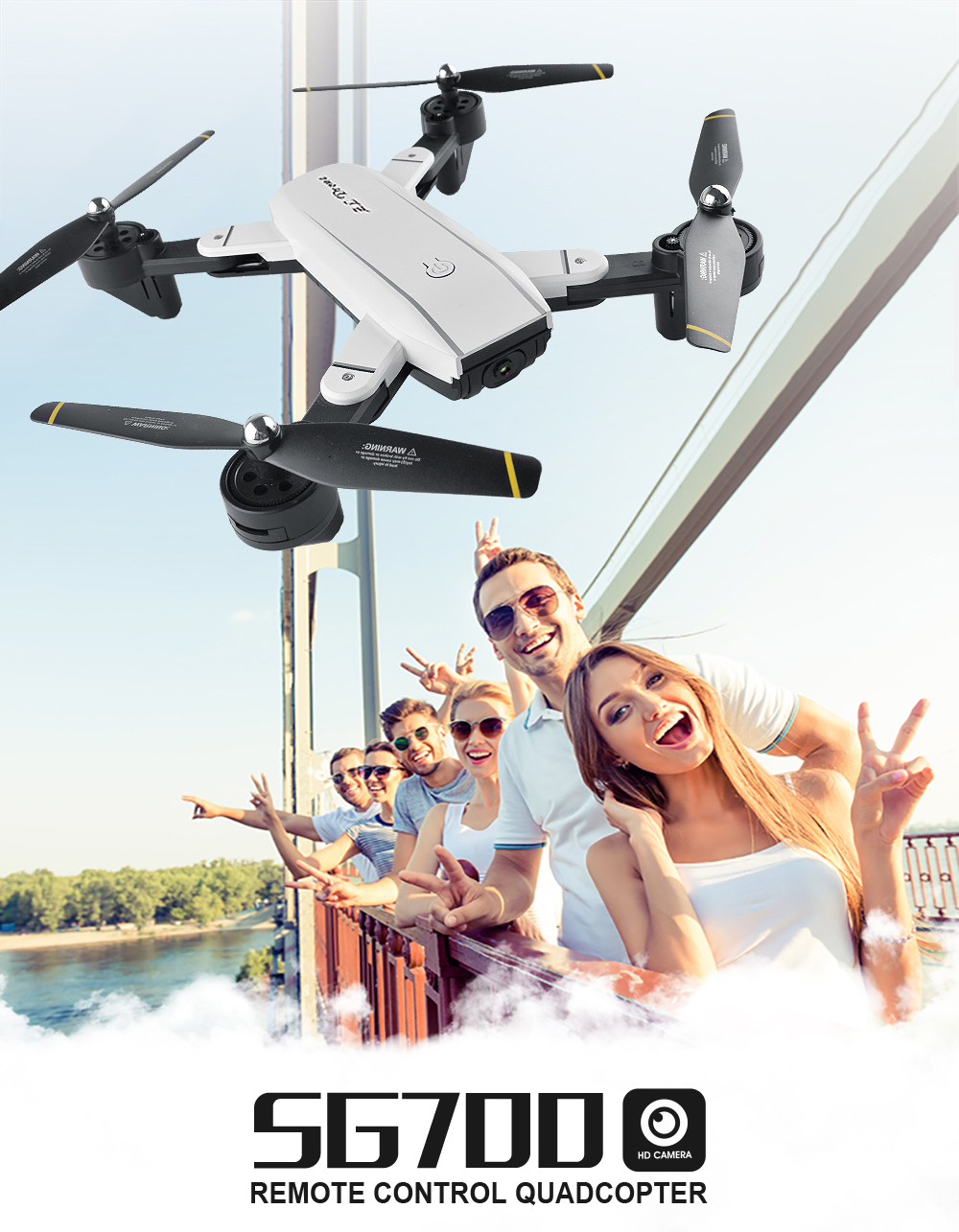 SG - 700 Mini WiFi FPV Camera Satellite Navigation Foldable RC Drone Quadcopter