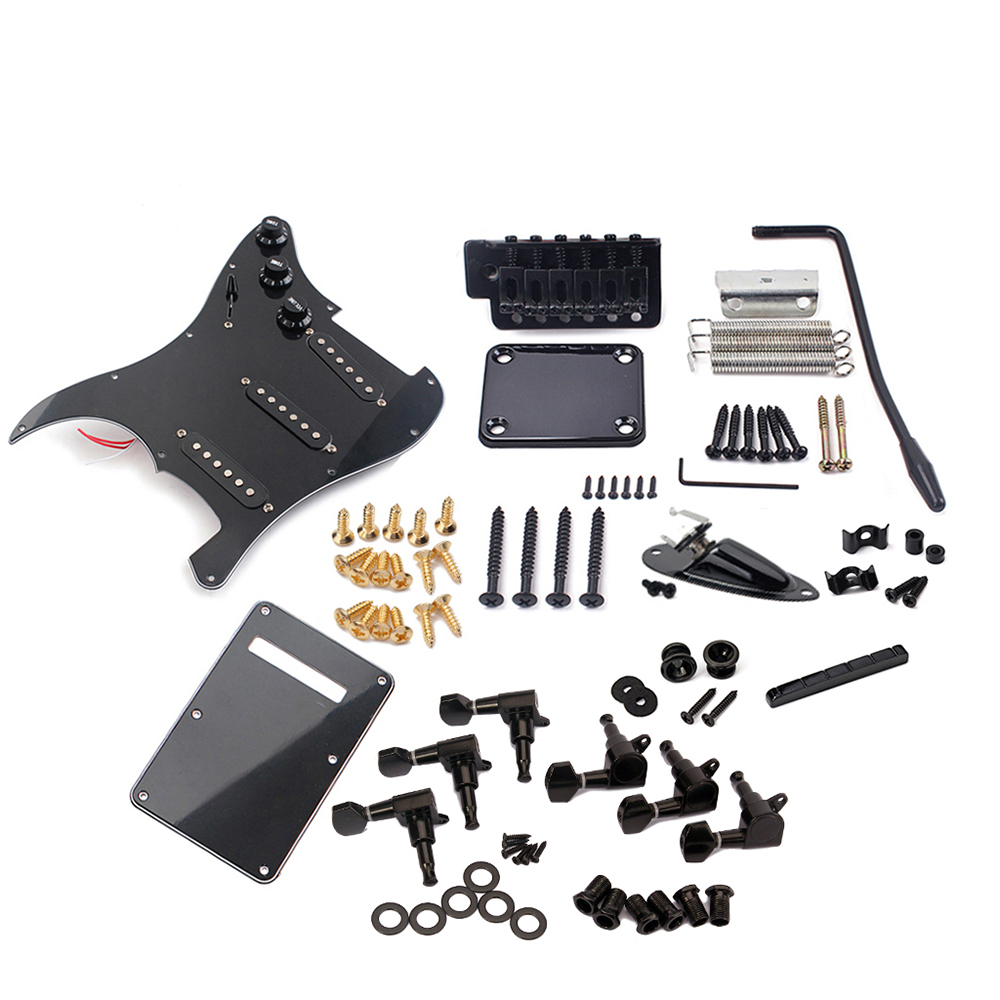 Electric Guitar Kit ST Style Full Accessories Kit Black Electric Guitar Kit ST Style Full Accessories Kit Black