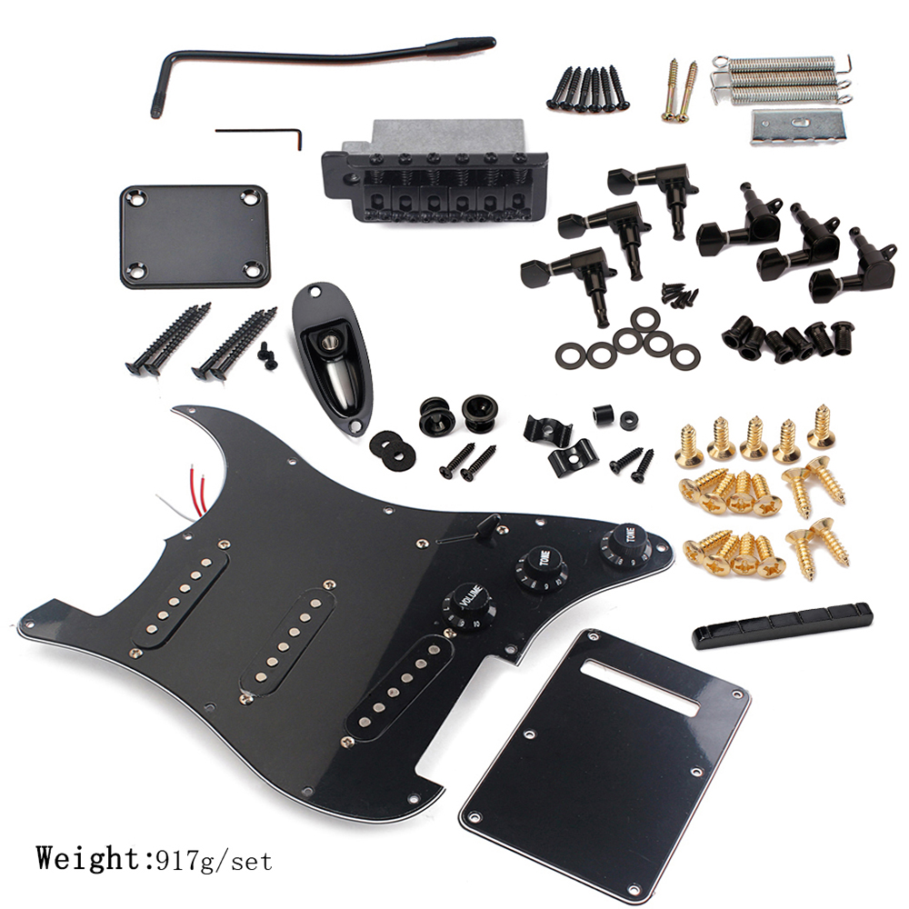 Electric Guitar Kit ST Style Full Accessories Kit Black Electric Guitar Kit ST Style Full Accessories Kit Black