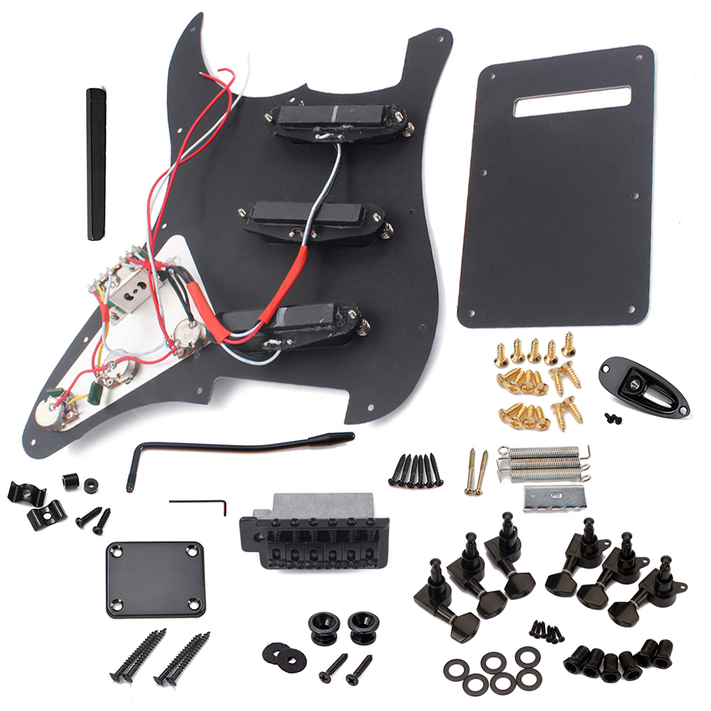 Electric Guitar Kit ST Style Full Accessories Kit Black
