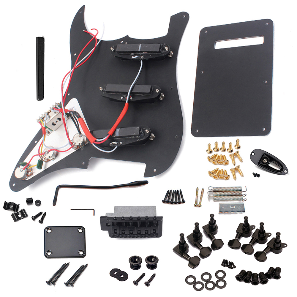 Electric Guitar Kit ST Style Full Accessories Kit Black Electric Guitar Kit ST Style Full Accessories Kit Black