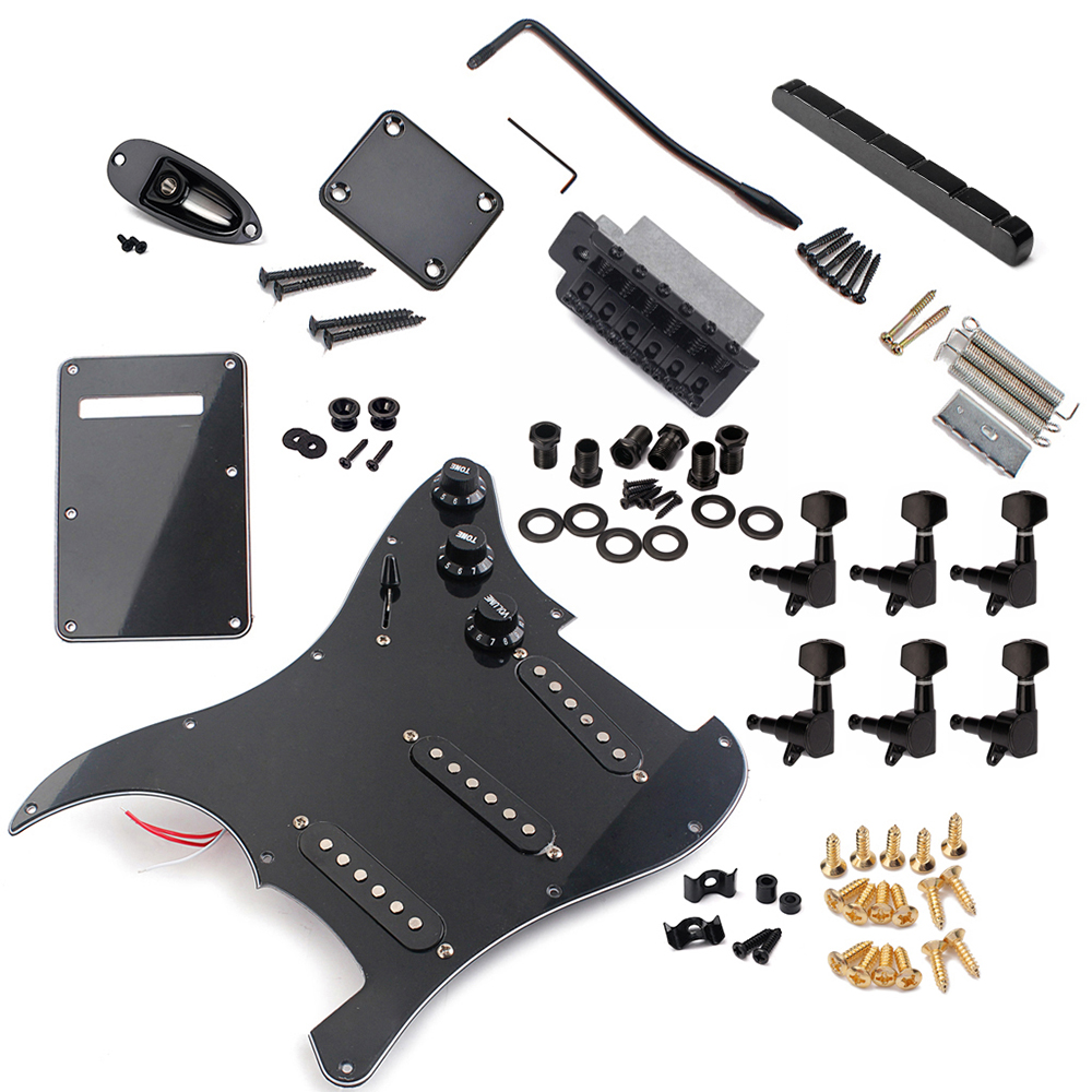 Electric Guitar Kit ST Style Full Accessories Kit Black