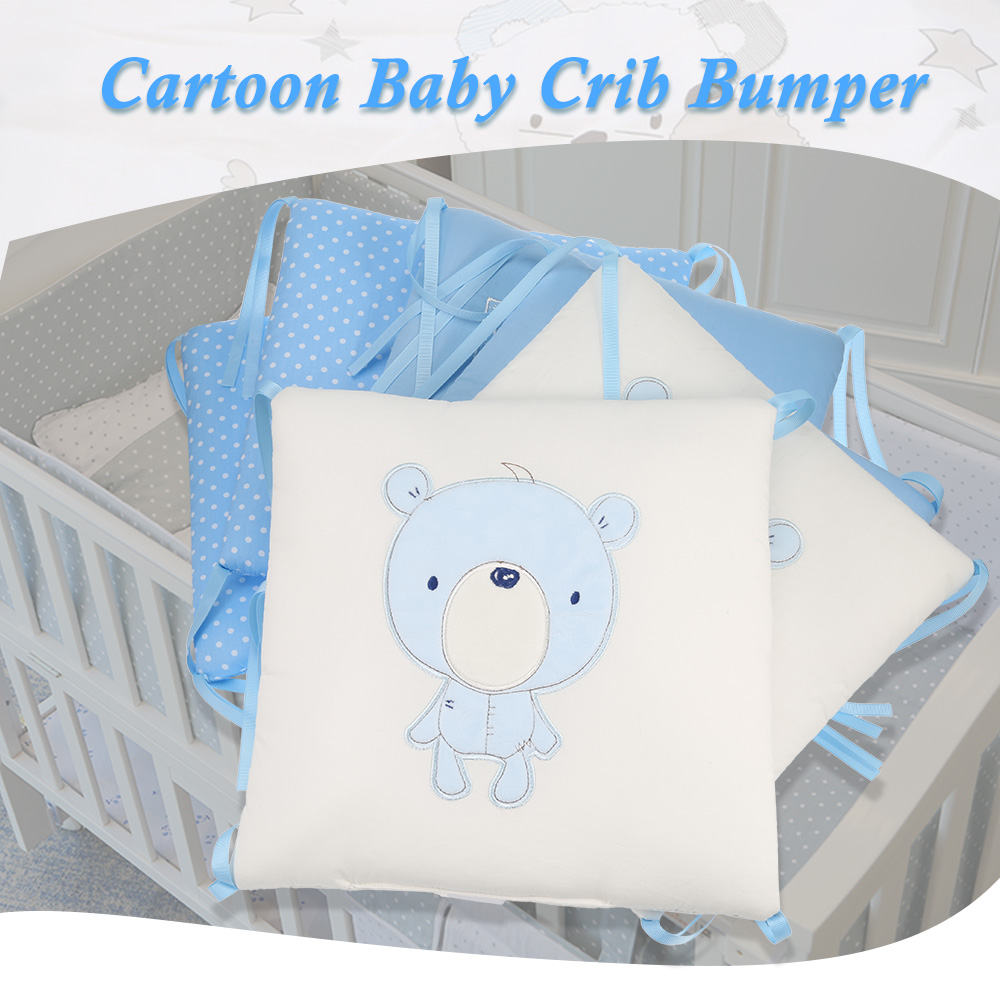 Soft Cartoon Printing Baby Crib Bumper Combination Backrest Cushion