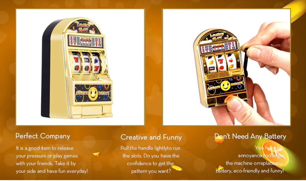 Novelty Mini Lucky Slot Machine Funny Anti-stress Toy Novelty Mini Lucky Slot Machine Funny Anti-stress Toy
