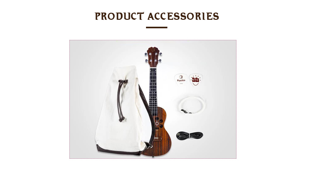 Populele S1 Smart 23 Inch Wooden Ukulele Small Guitar for Beginner Adults