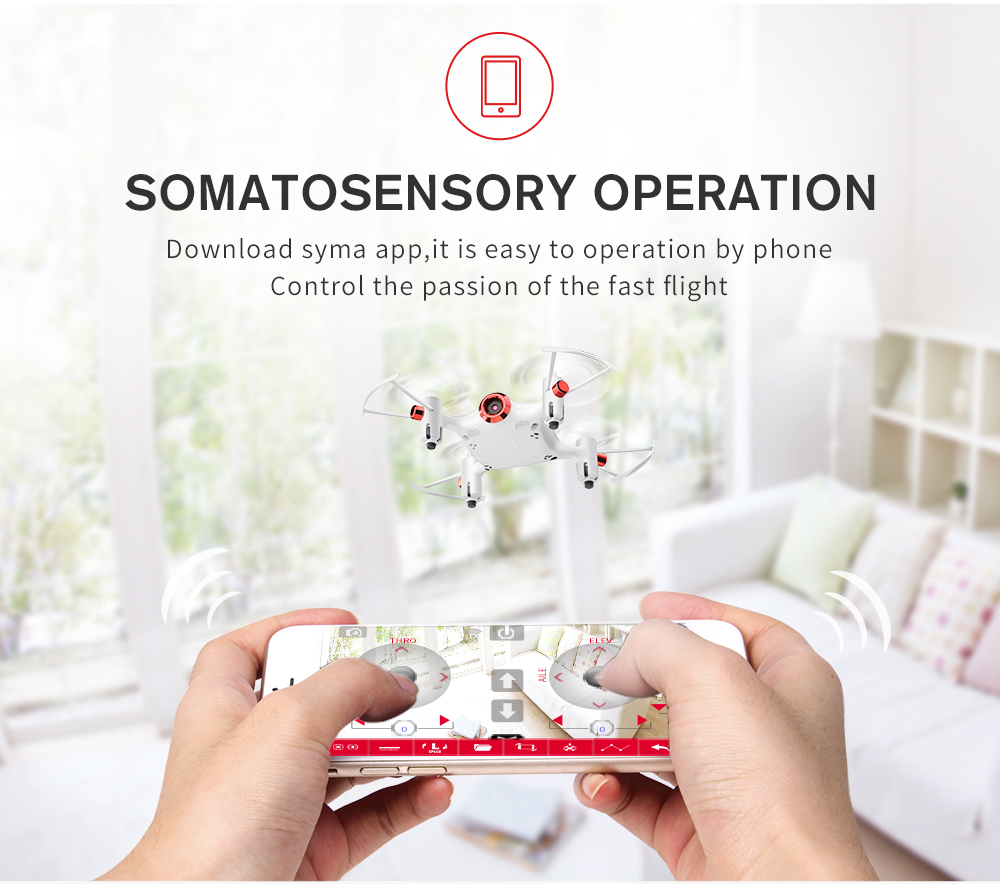 SYMA X20W Mini RC Drone RTF WiFi Camera FPV Real-time Transit / Altitude Hold