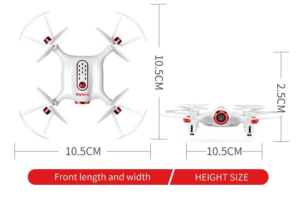 SYMA X20W Mini RC Drone RTF WiFi Camera FPV Real-time Transit / Altitude Hold