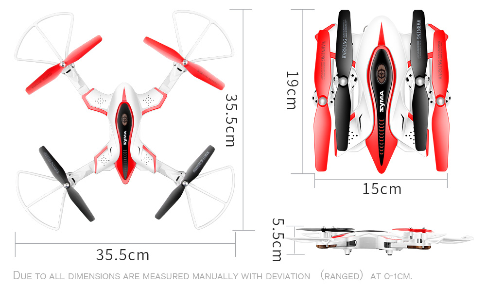 SYMA X56W Selfie Foldable RC Drone RTF with Flight Track / 360 Degree Flips