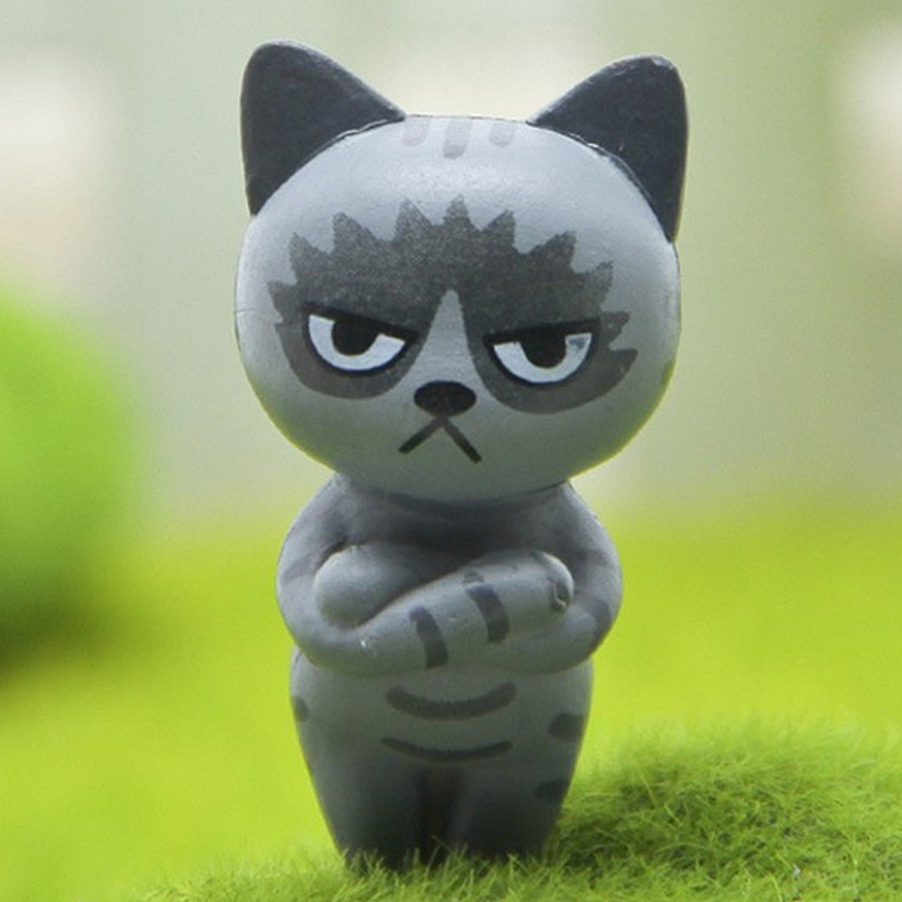 Super Cute Lovely Unhappy Cats Action Figure Toy Kids Gifts 6pcs