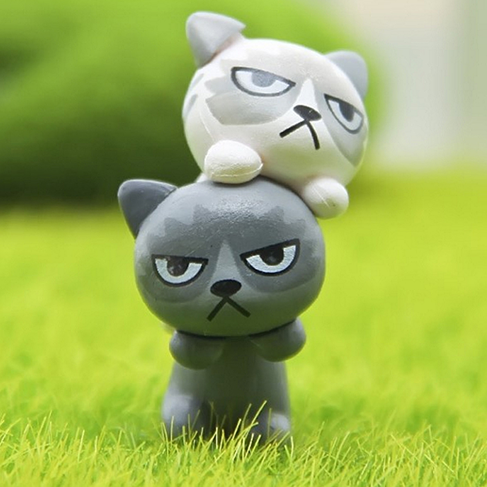 Super Cute Lovely Unhappy Cats Action Figure Toy Kids Gifts 6pcs