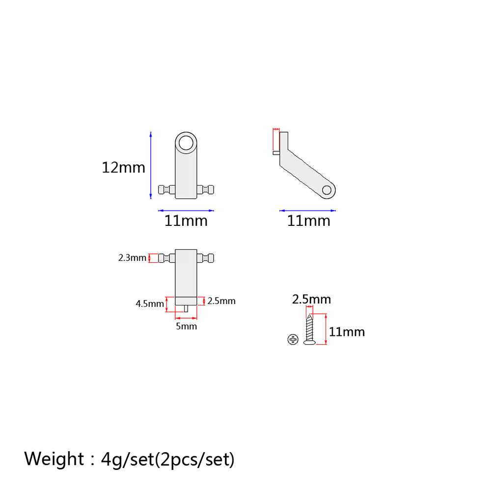 Metal Roller String Trees Retainers for Electric Guitar