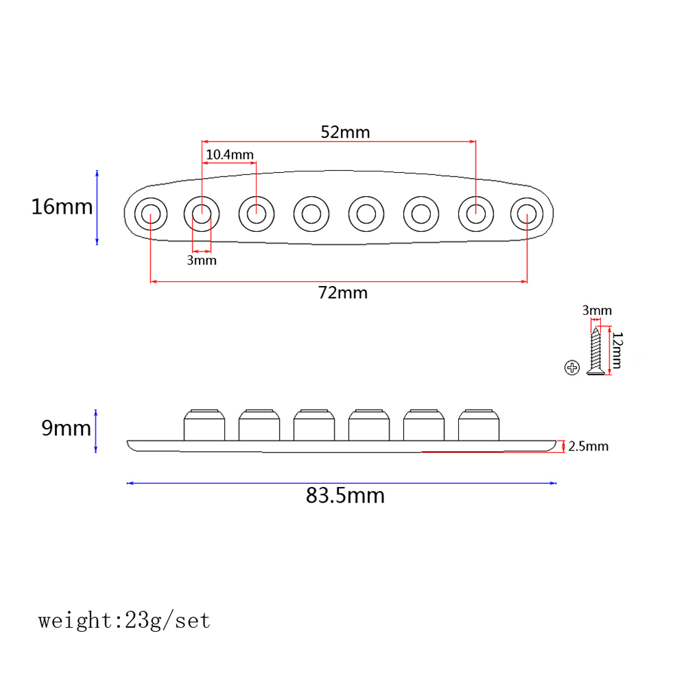 Guitar Parts Instead String Mounting Ferrules