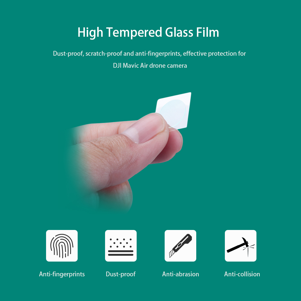 3PCS Lens Tempered Fiberglass Protective Film for DJI Mavic Air Camera Accessories