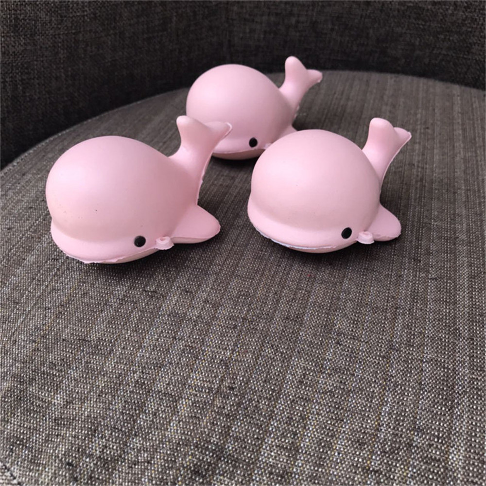 Cute Kawaii Jumbo Squishy 10CM Soft Whale Cartoon Slow Rising Squeeze