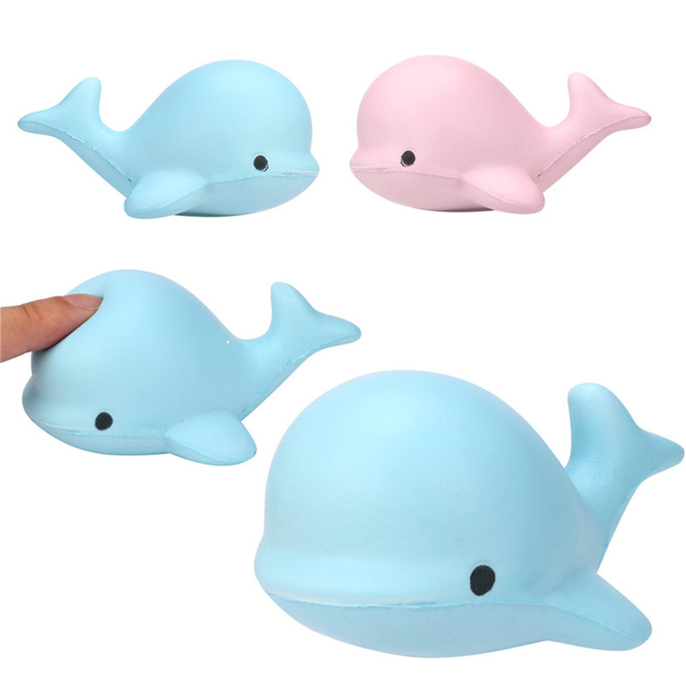 Cute Kawaii Jumbo Squishy 10CM Soft Whale Cartoon Slow Rising Squeeze