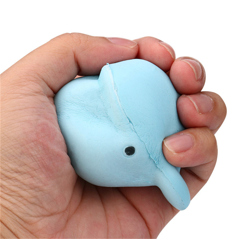 Cute Kawaii Jumbo Squishy 10CM Soft Whale Cartoon Slow Rising Squeeze