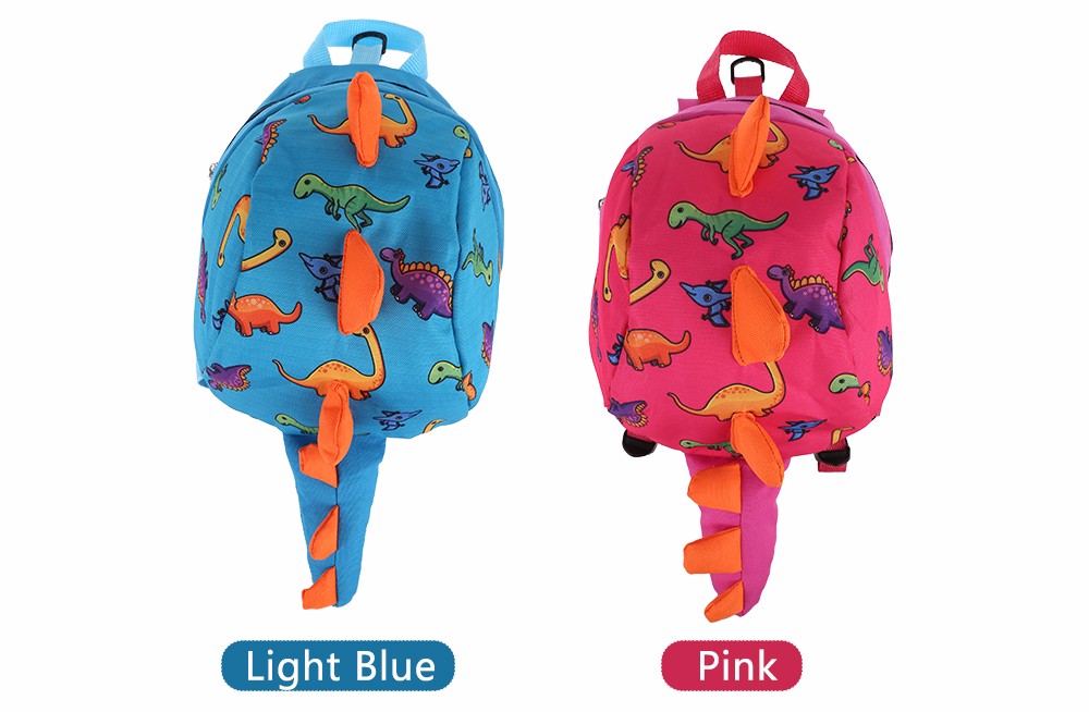 Cartoon Dinosaur Shape Kindergarten Backpack Anti-lost Travel Shoulder Bag for Children