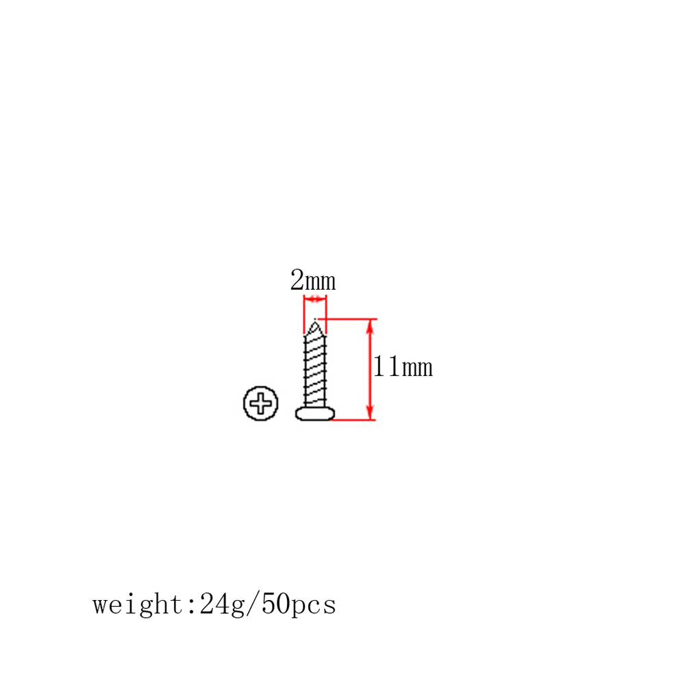 Tuning Peg Key Mounting Screws for Electric Acoustic Guitar Bass 50PCS