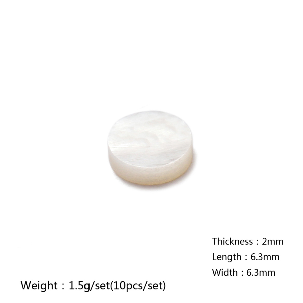 Guitar Side Dot Position Markers 6.3mm White Shell 10PCS Guitar Side Dot Position Markers 6.3mm White Shell 10PCS