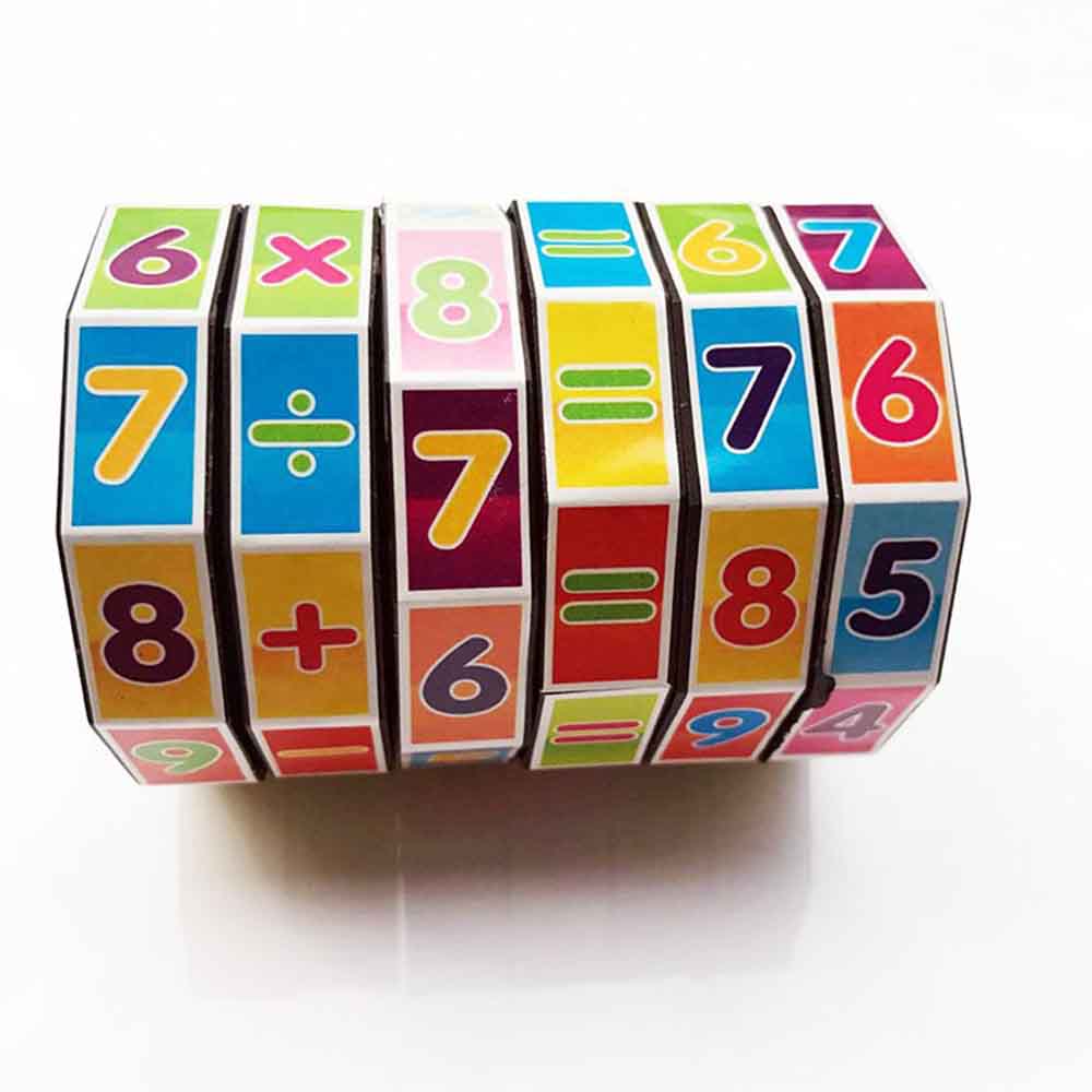 Cylindrical Six-order Cube Math Early Childhood Educational Toys