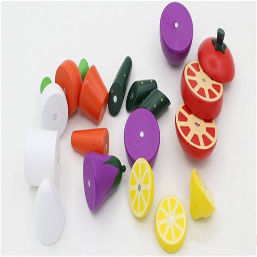 Creative Box of Fruits and Vegetables and Wooden Magnetic Children Play Toys