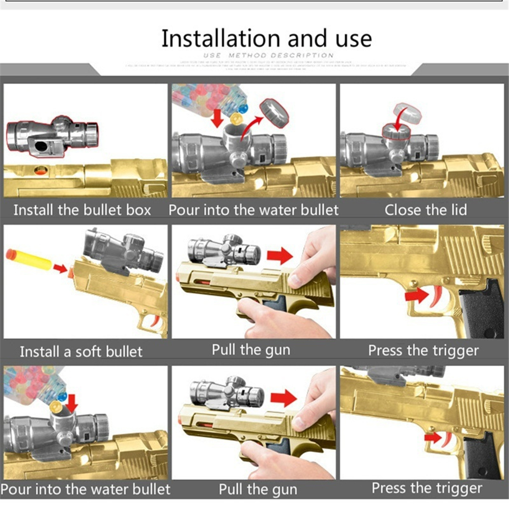 2 in 1 Fashion Children Water Gun Toys Soft Bullet 2 in 1 Fashion Children Water Gun Toys Soft Bullet