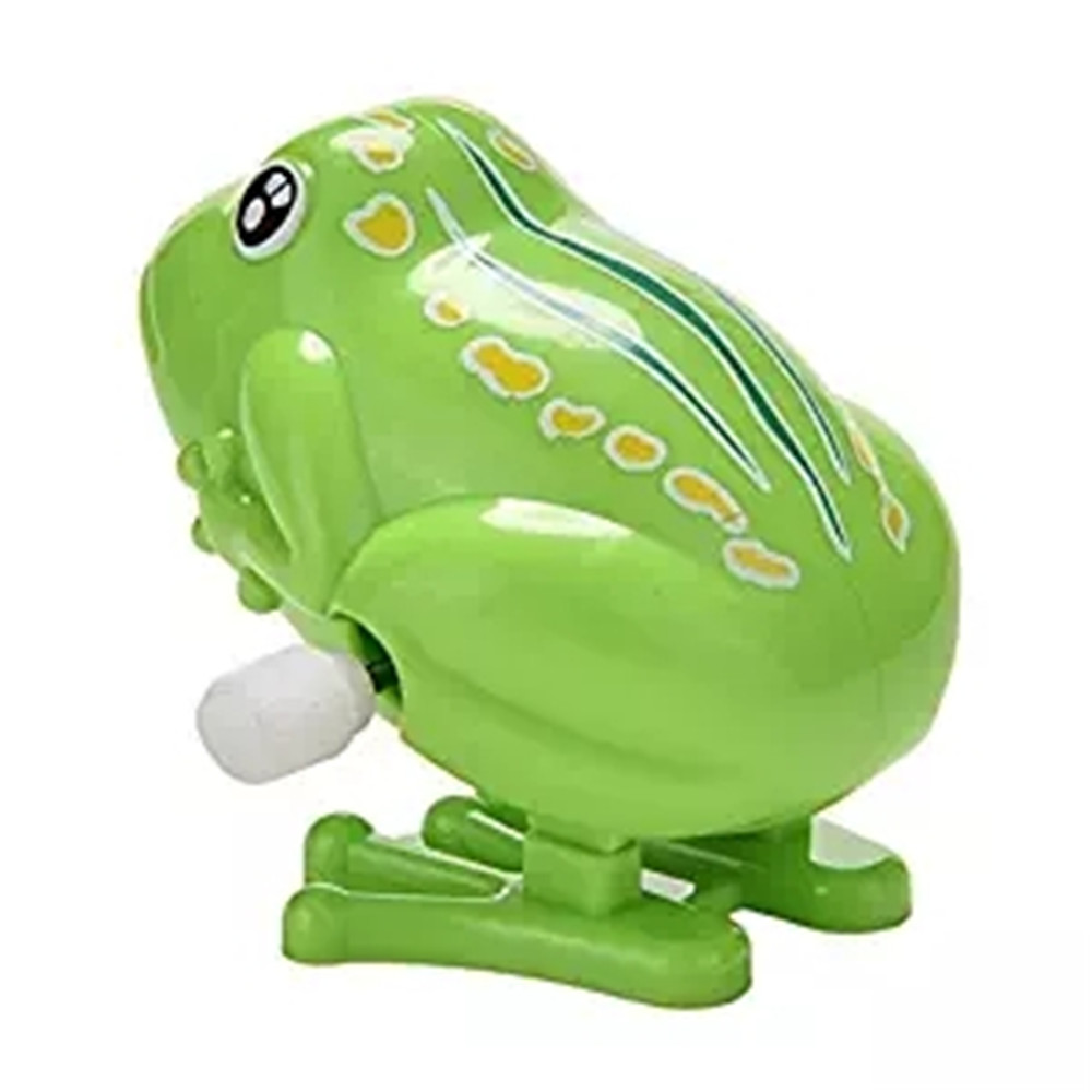 Wind Up Jumping Frog Plastic Classic Clockwork Toys