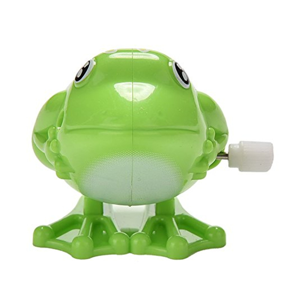 Wind Up Jumping Frog Plastic Classic Clockwork Toys