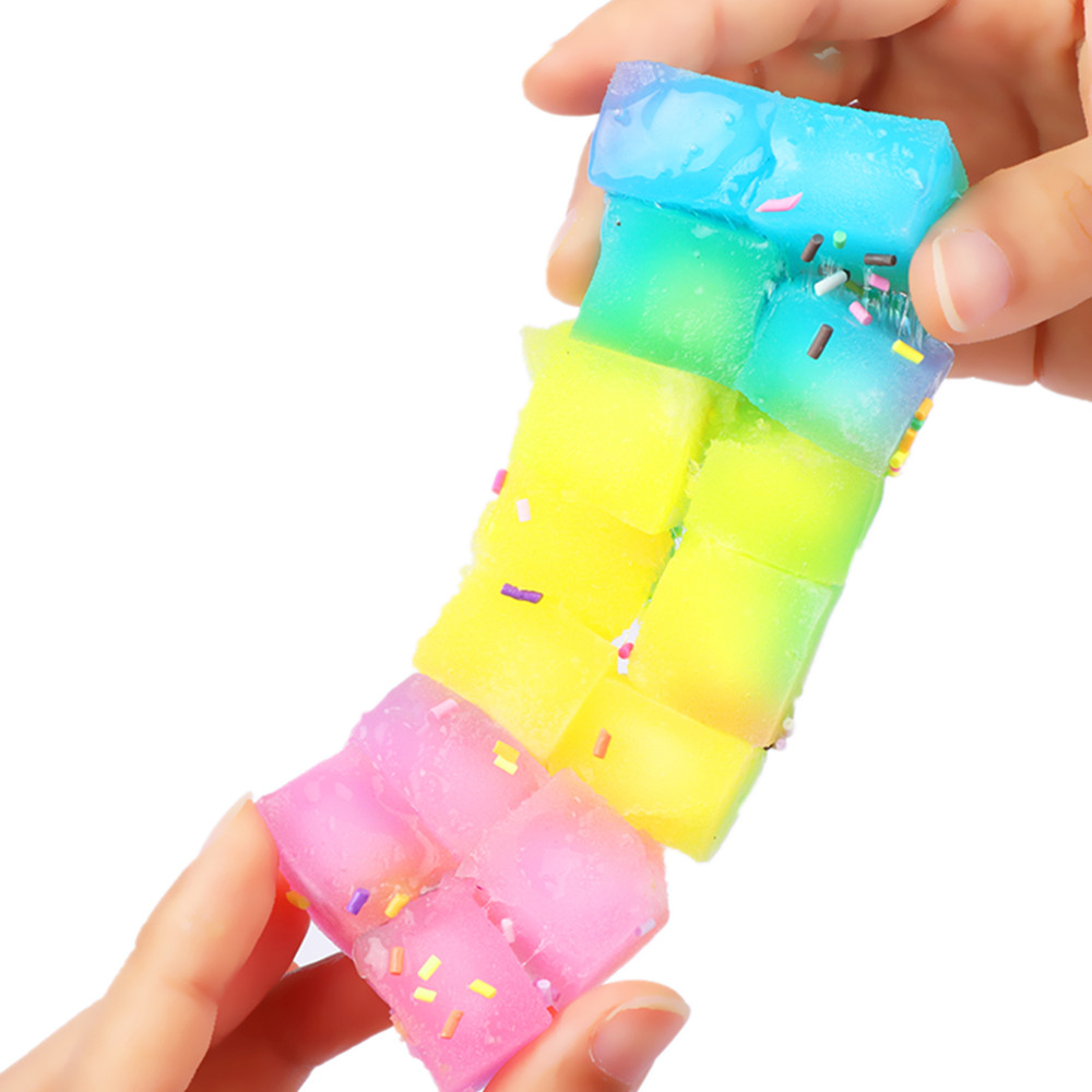Creative DIY Rainbow Crystal Mud Stress Relief Toy