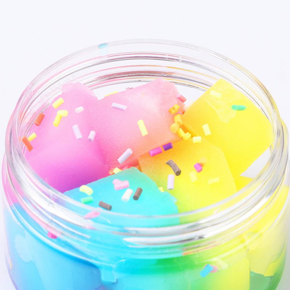 Creative DIY Rainbow Crystal Mud Stress Relief Toy