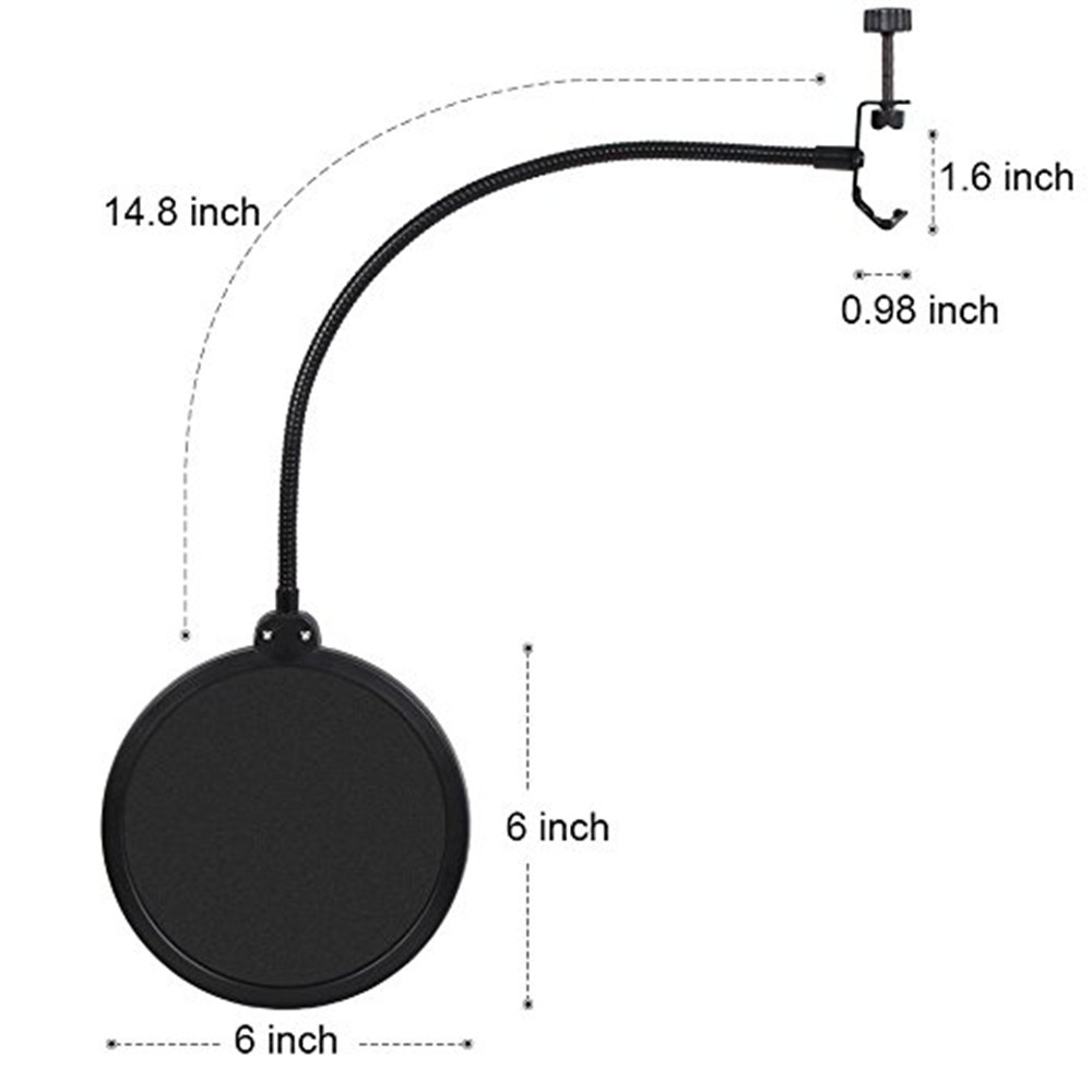 Studio Microphone Filter Round Shape Wind Mask Shield Screen