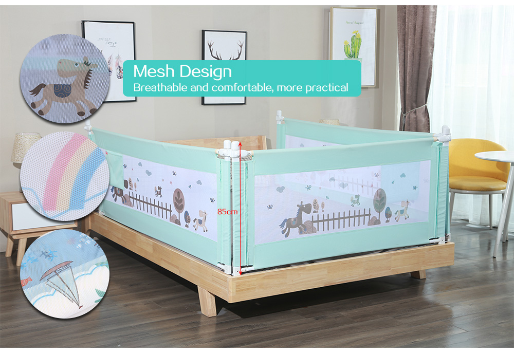 1 PC Cartoon Baby Safety Fence Guard Adjustable Children Infant Bed Guardrail