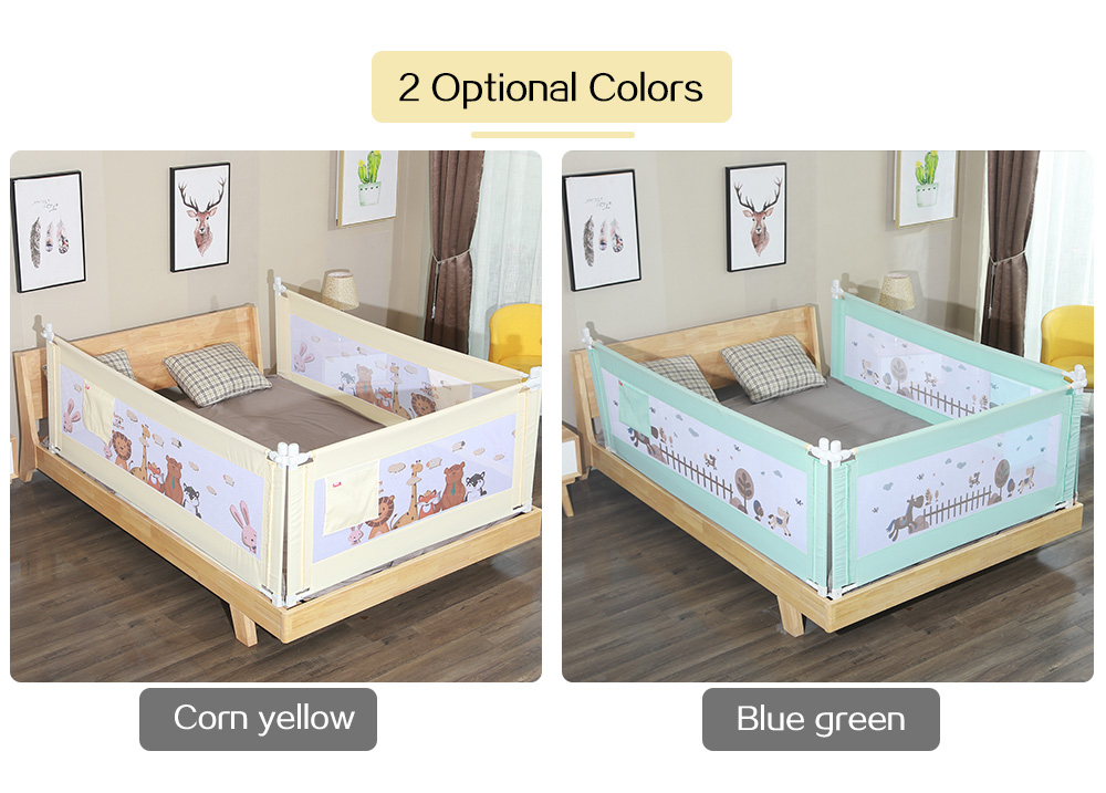 1 PC Cartoon Baby Safety Fence Guard Adjustable Children Infant Bed Guardrail