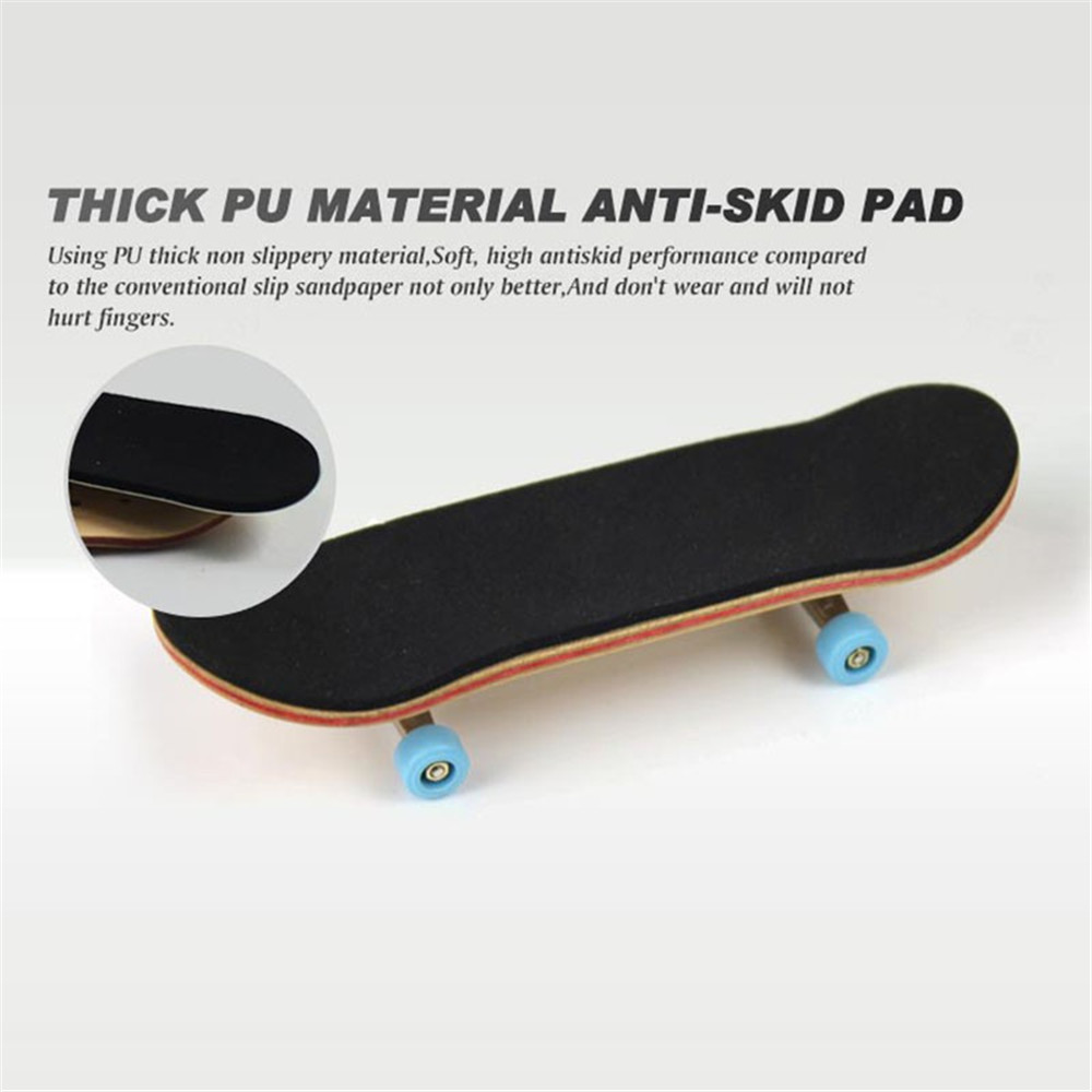 New Complete Wooden Fingerboard Finger Skate Board Grit Box Foam Tape Maple Wood