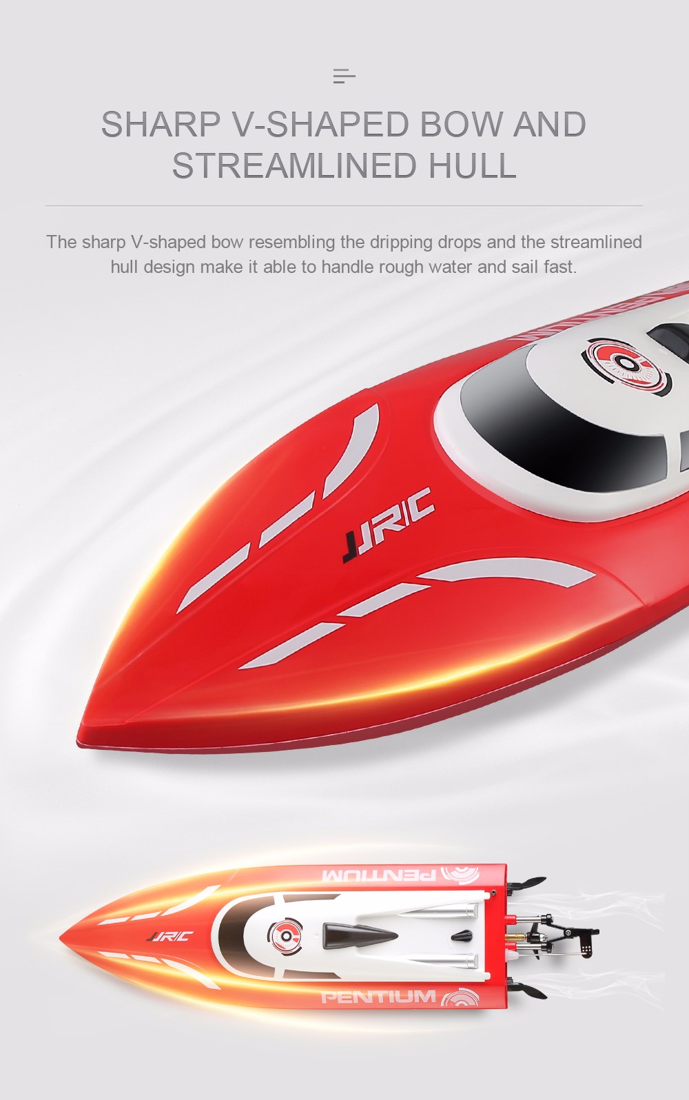 JJRC S2 Waterproof Turnover Reset Water Cooling High Speed 25km/h RC Boat